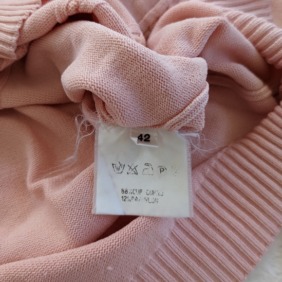 Escada soft pink Cupio Cable Knit Sweater Size M - Picture 6 of 6